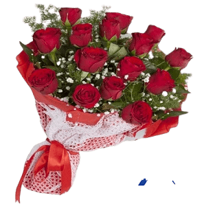 15 Rodos Kırmızı Gül Buketi
